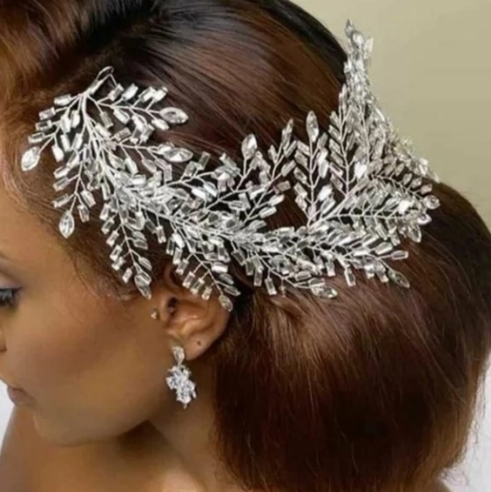 Rhinestone bridal wedding pageant prom hair pin - Picture 10 of 10